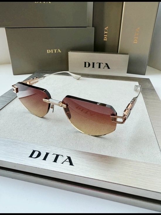 DITA Accessories - DITA Women's Rimless Gradient Brown Sunglasses